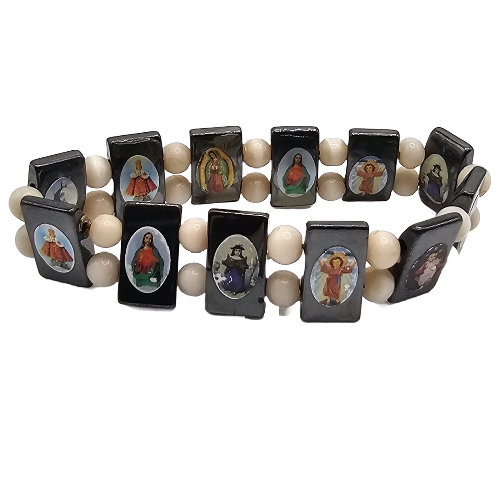 Christian & Catholic Icon Magnetic Stretch Bracelet